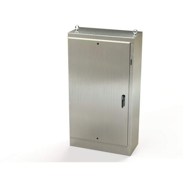 3 Point Latch with Coinproof/Padlock Handle Electrical Enclosures, 72 in H, 18 in D, 39-1/2 in W
